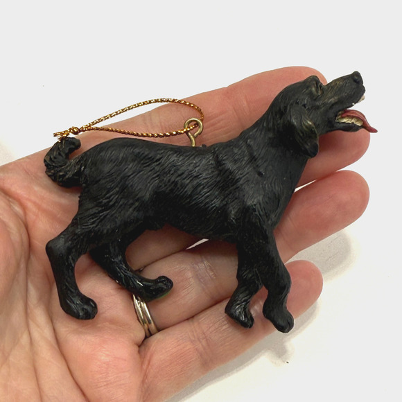 Rick Rowley Black Lab Dog Panting Ornament Made In USA Christmas Holiday - Picture 2 of 11